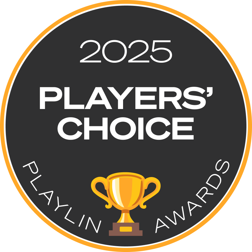 2025 Playlin Awards Players' Choice Badge - Dark Version