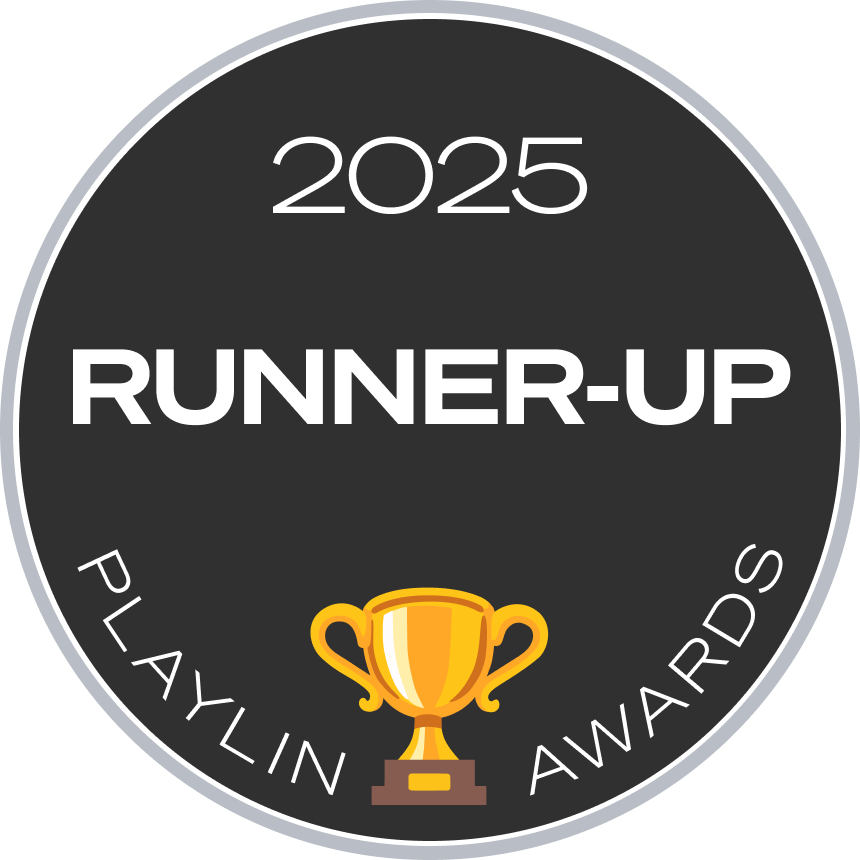 2025 Playlin Awards Runner-Up Badge - Dark Version