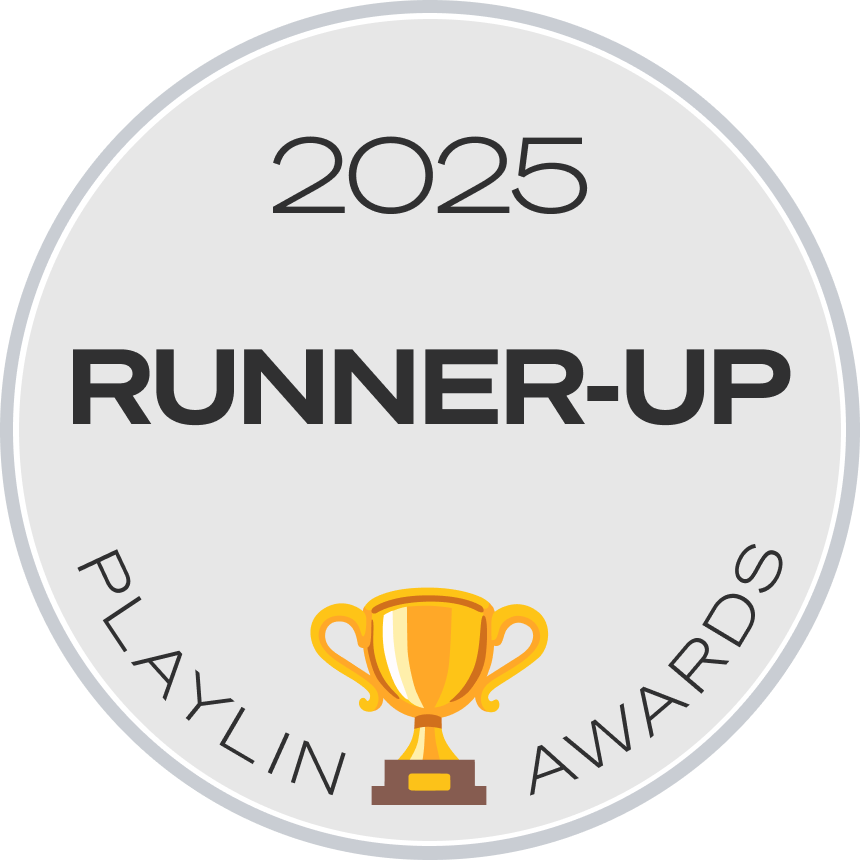 2025 Playlin Awards Runner-Up Badge - Light Version